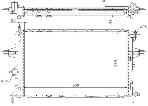 [06369] RAD. OPEL ASTRA G / ZAFIRA (98-04) 1.7TD-2.0 DTi 16v