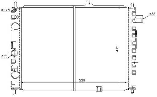 [06370] RAD. OPEL KADETT / ASCONA (81-84) 1.6 NS/1.8GTE/2.0i