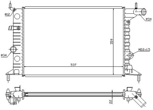 [06373] RAD. OPEL VECTRA B (95-99) 1.6 / 1.8 / 2.0