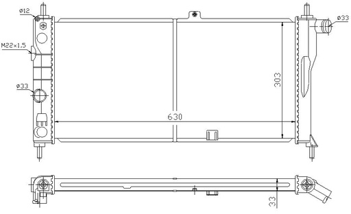 [06380] RAD. OPEL KADETT E (84) 1.6 / 1.8