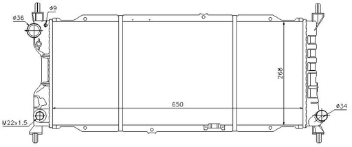 [06386] RAD. OPEL COMBO B (93) 1.5 D/1.5TD/1.7D