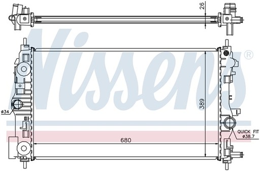[06387] RAD. OPEL/CHEVROLET (09) +/- ASTRAJ/CABRIOLET/ZAFIRO