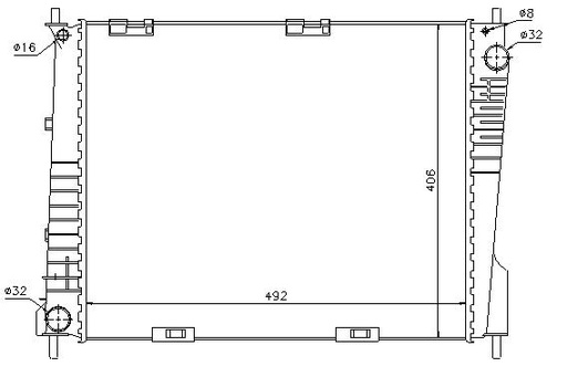 [06611] RAD. RENAULT CLIO III (05) 1.2/1.4/1.5DCi/1.6