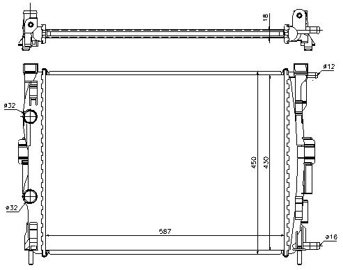 [06613] RAD. RENAULT MEGANEII/SCENIC (02) 1.4 / 1.6