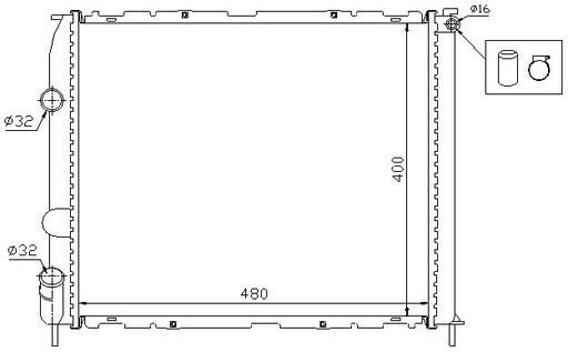 [06631] RAD. RENAULT CLIO II (98) 1,0 / 1.2 +