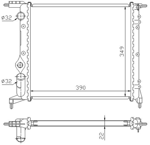 [06634] RAD. RENAULT CLIO (90) 1.2/1,4