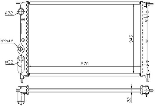 [06670] RAD. RENAULT 19 (91) 1.4/1.7I/1.8