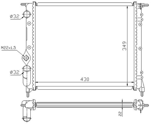 [06700] RAD. RENAULT 19 (92) 1.2RN-RT/1.4 GYS-TSE-RN-RT