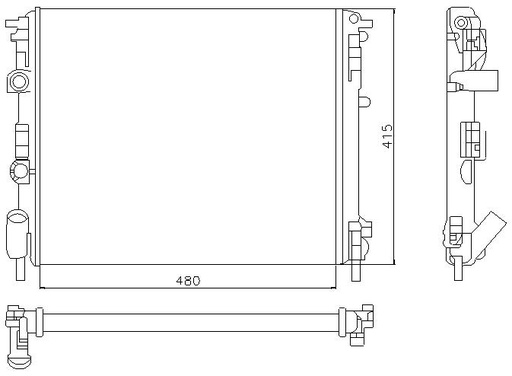 [06706] RAD. RENAULT CLIO II/KANGOO (99) + 1.0/1,2i/1.4/1.9D
