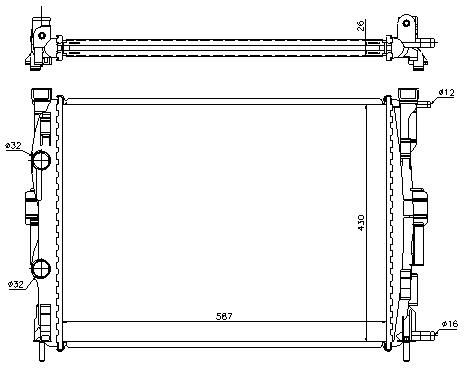 [06707] RAD. RENAULT MEGANE II (02) 1.5DCi / 1.6i 16v / 2.0i 16v