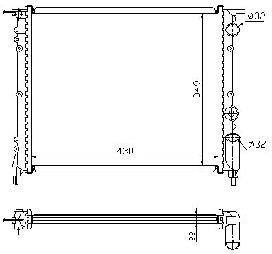 [06761] RAD. RENAULT 21 II (89) 1.4 TL-GTL