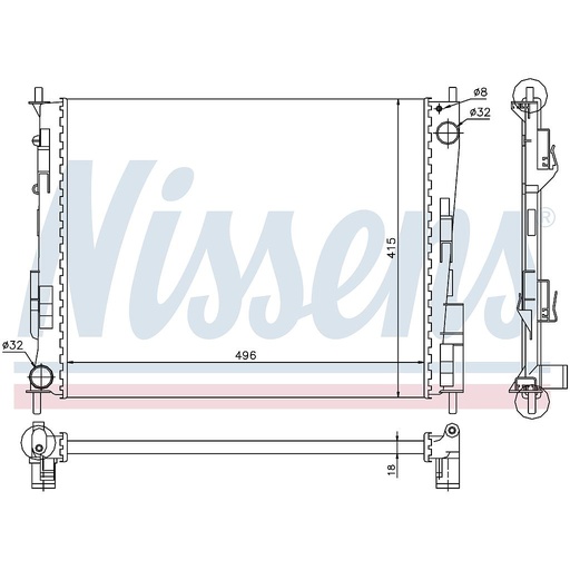 [06883] RAD. RENAULT TWINGO (07) 1,2 / 1,5DCi