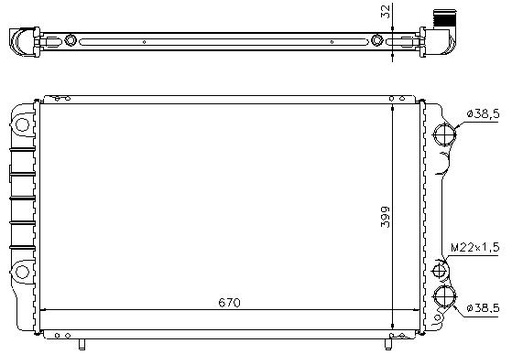 [06904] RAD. RENAULT TRAFIC II (89) 2.1 D/2.4D/2.5D
