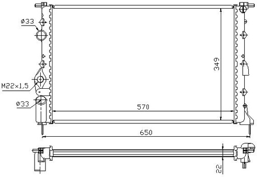 [06910] RAD. RENAULT MEGANE/SCENIC (95) 1.6 / 1.9D / 2.0