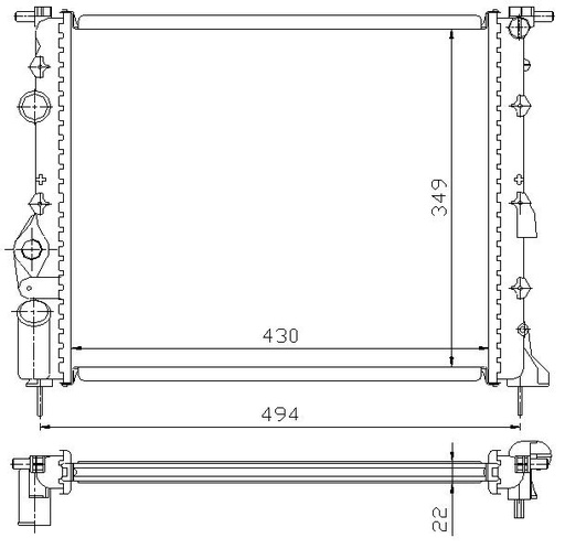 [06912] RAD. RENAULT MEGANE/SCENIC/CLIO II (95) 1.0/1.2/1.4/1.6 -