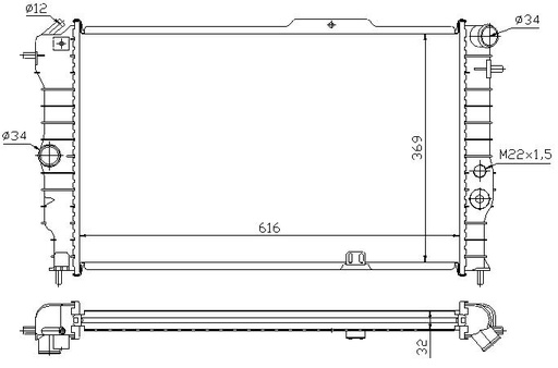 [06931] RAD. OPEL VECTRA/CALIBRA (88) + 1.4/1.6/1.8/2.0