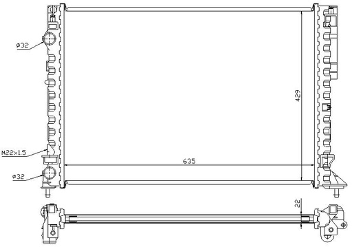 [06932] RAD. RENAULT LAGUNA (93) + 1.6/1.8/1.9D/2.0