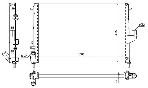 [06936] RAD. DACIA LOGAN II/DUSTER (08) + 1.6i/1.5DCi