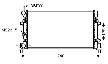 [07035] RAD. SEAT IBIZA V/AUDI A1 (08) 1.2i/1.4i/1.6