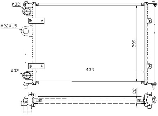 [07050] RAD. SEAT IBIZA II/CORDOBA (93) 1.0 I/1.05CL/1.3/1.4/1.9SDi