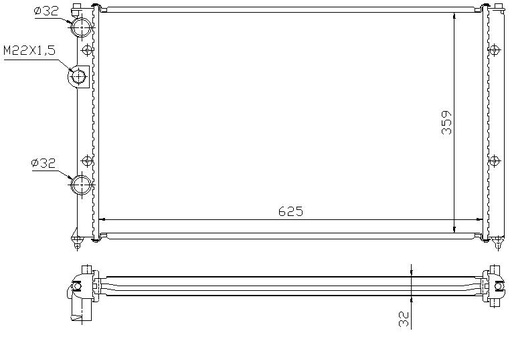 [07055] RAD. SEAT CORDOBA/IBIZA/INCA (93) + 1.6/1.7D/1.8/1.9D/2.0