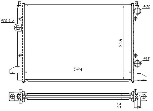 [07072] RAD. VW PASSAT IV (93-96) - AUT 1.6/1.8/2.0/1.9TD