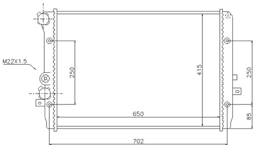 [07101] RAD. VAG LEON/TOLEDO/BORA/GOLF (00) +/- 1.9TDi MOT ARL