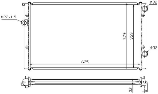 [07111] RAD. VW GOLF/VENTO (91) - 1.9D-TD