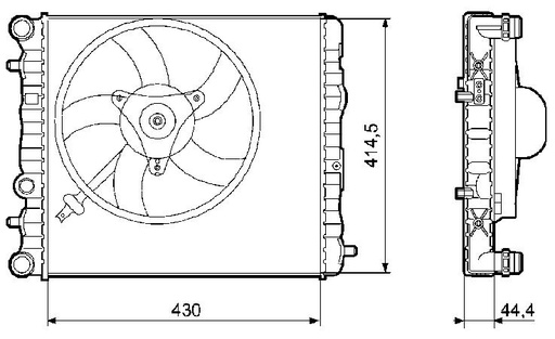 [07120] RAD. VAG IBIZA/POLO/FABIA/ROOMSTER (01) - CON VENT