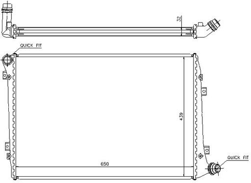 [07121] RAD. VAG A3/ALTEA/LEON/TOLEDO/OCTAVIA/GOLF (03) +/- 2.0TDi