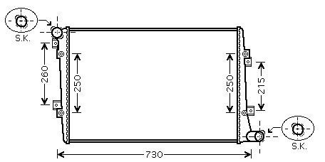 [07122] RAD. VAG A3/LEON/SUPERB/GOLF/CADDY (03) +/-1.9TDi