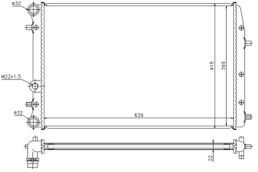 [07191] RAD. VAG CORDOBA/IBIZA/FABIA/ROOMSTER/POLO (01) +
