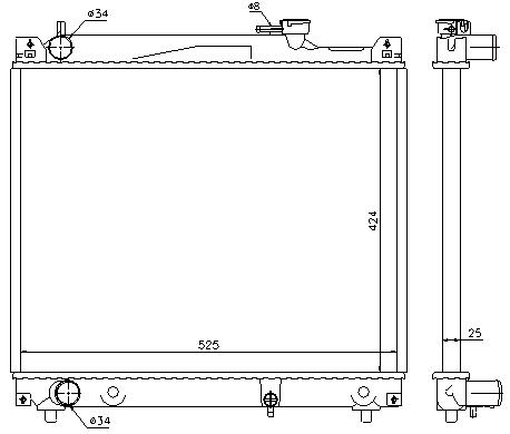 [07208] RAD. SUZUKI VITARA/GRAND VITARA (88) +/- M/A 2.0/2.5