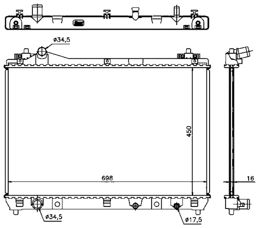 [07217] RAD. SUZUKI GRAND VITARA (05) +/-1.9TD