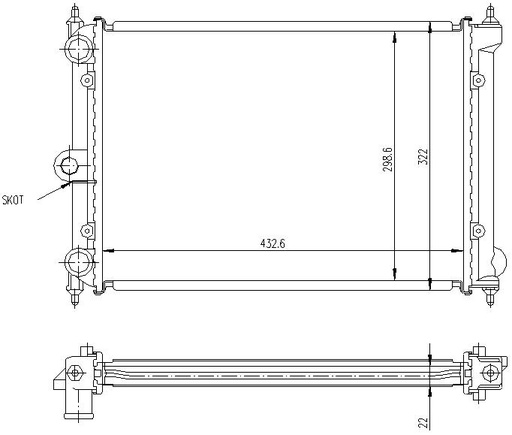 [07300] RAD. VW POLO (90) -1.05/1.3