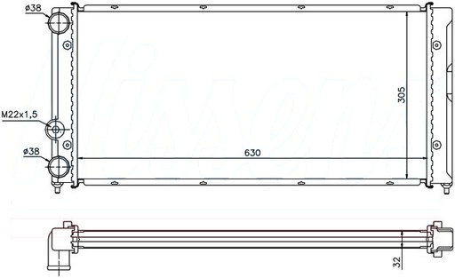 [07362] RAD. VW FOX (04) + 1.4i / 1.6i