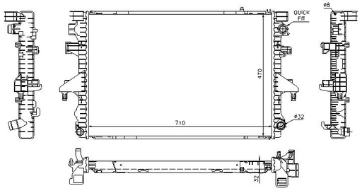 [07407] RAD. VW TRANSPORTER T5 (03) +/-2.5TDi